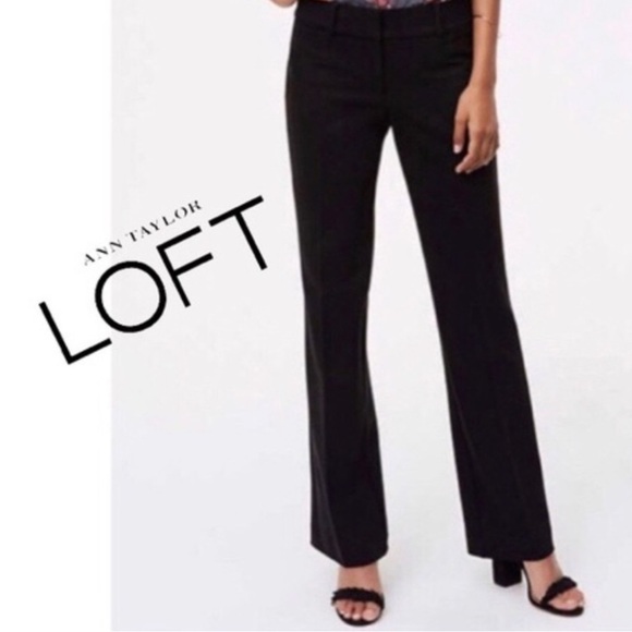 LOFT Pants - NWT Loft Curvy Fit Dress Trouser Curved Through Hip & Thigh Jet Black Size 6P